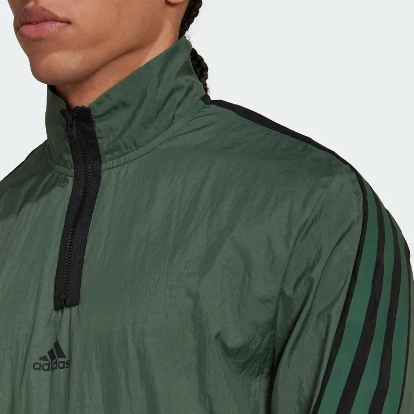 FUTURE ICONS 3-STRIPES WOVEN 14 ZIP SWEATER