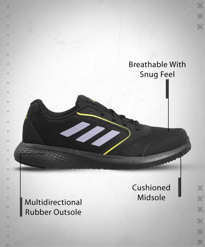 Fluento M Running Shoes For Men  (Black)